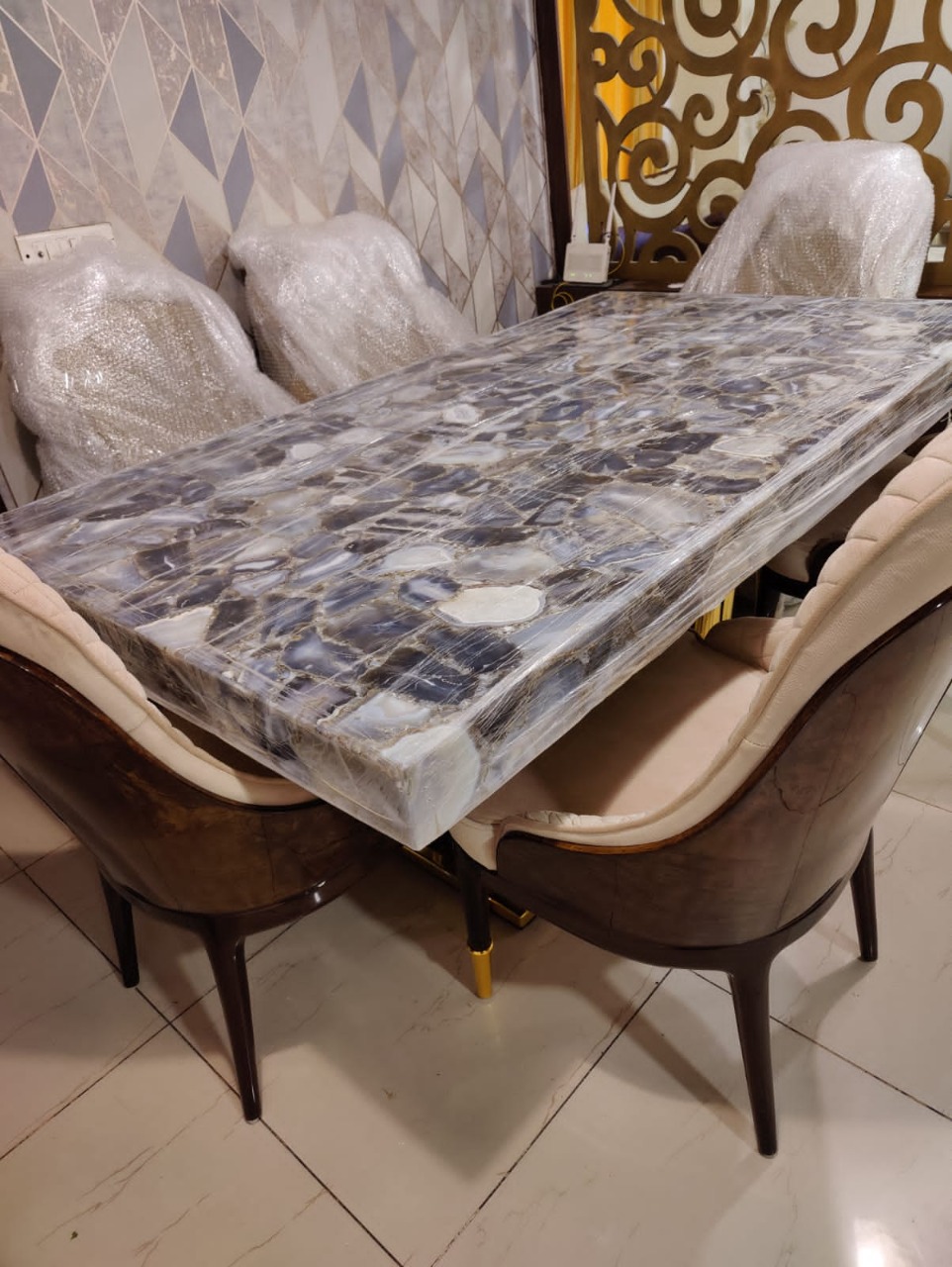 Dining Table in Precious Stone