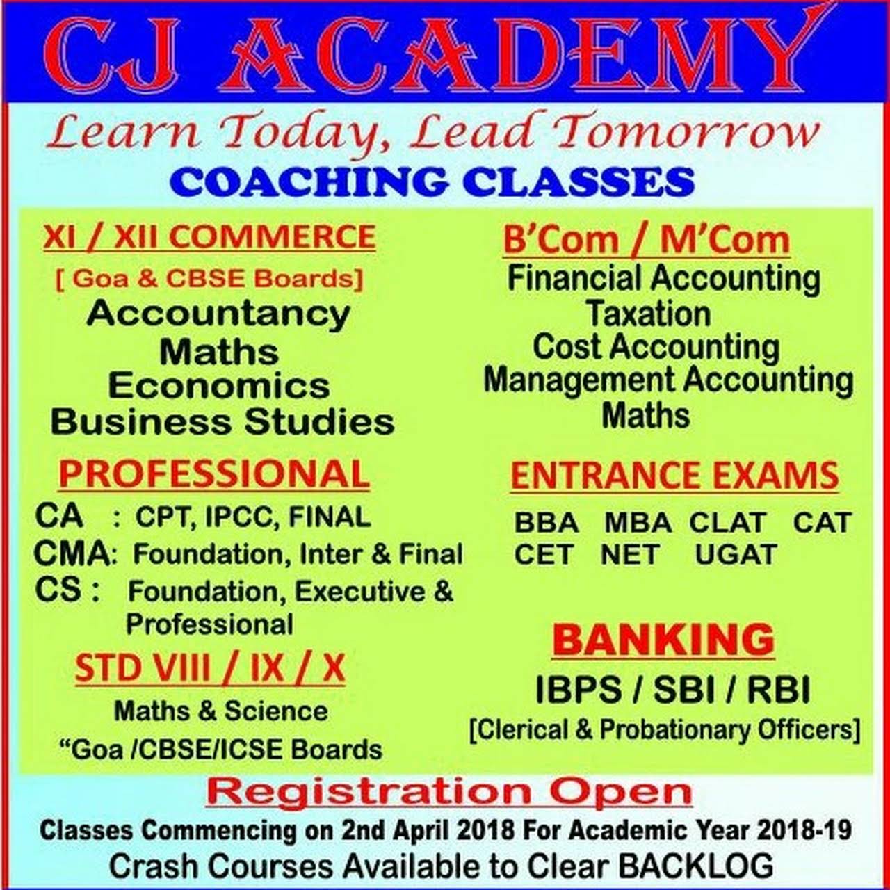 CJ Academy - Tuition Centre In Vasco