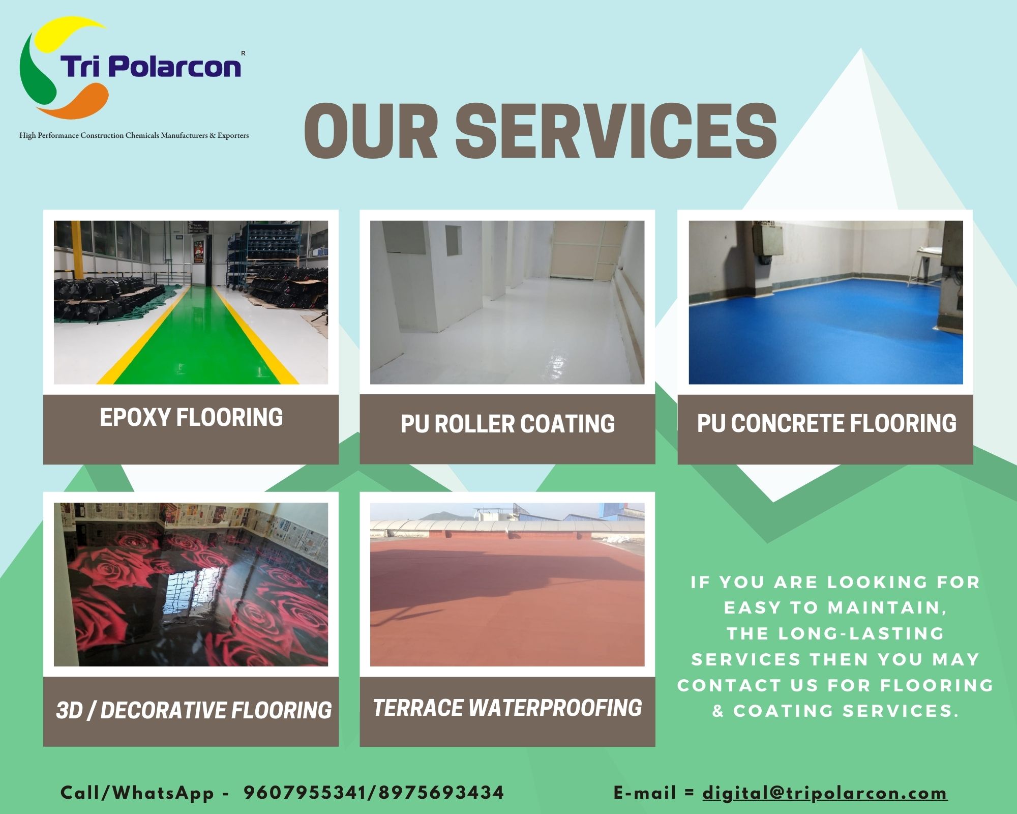 Industrial Epoxy Flooring Manufacturers in Gujarat | Epoxy Flooring Pune | Tri Polarcon pvt ltd