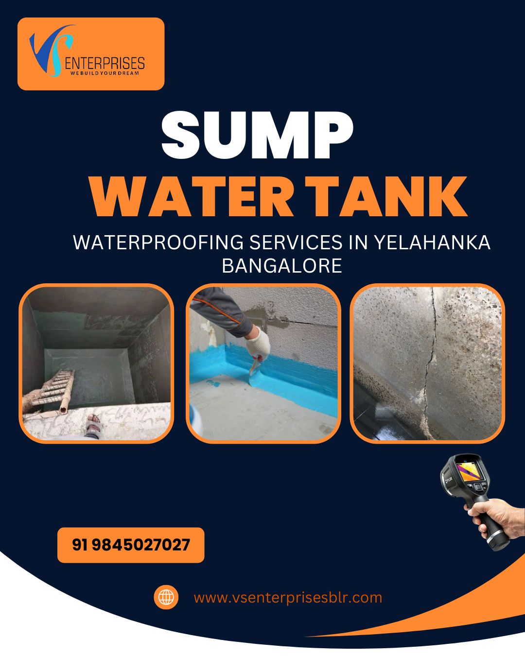 Sump water tank waterproofing services in Yelahanka, Bangalore