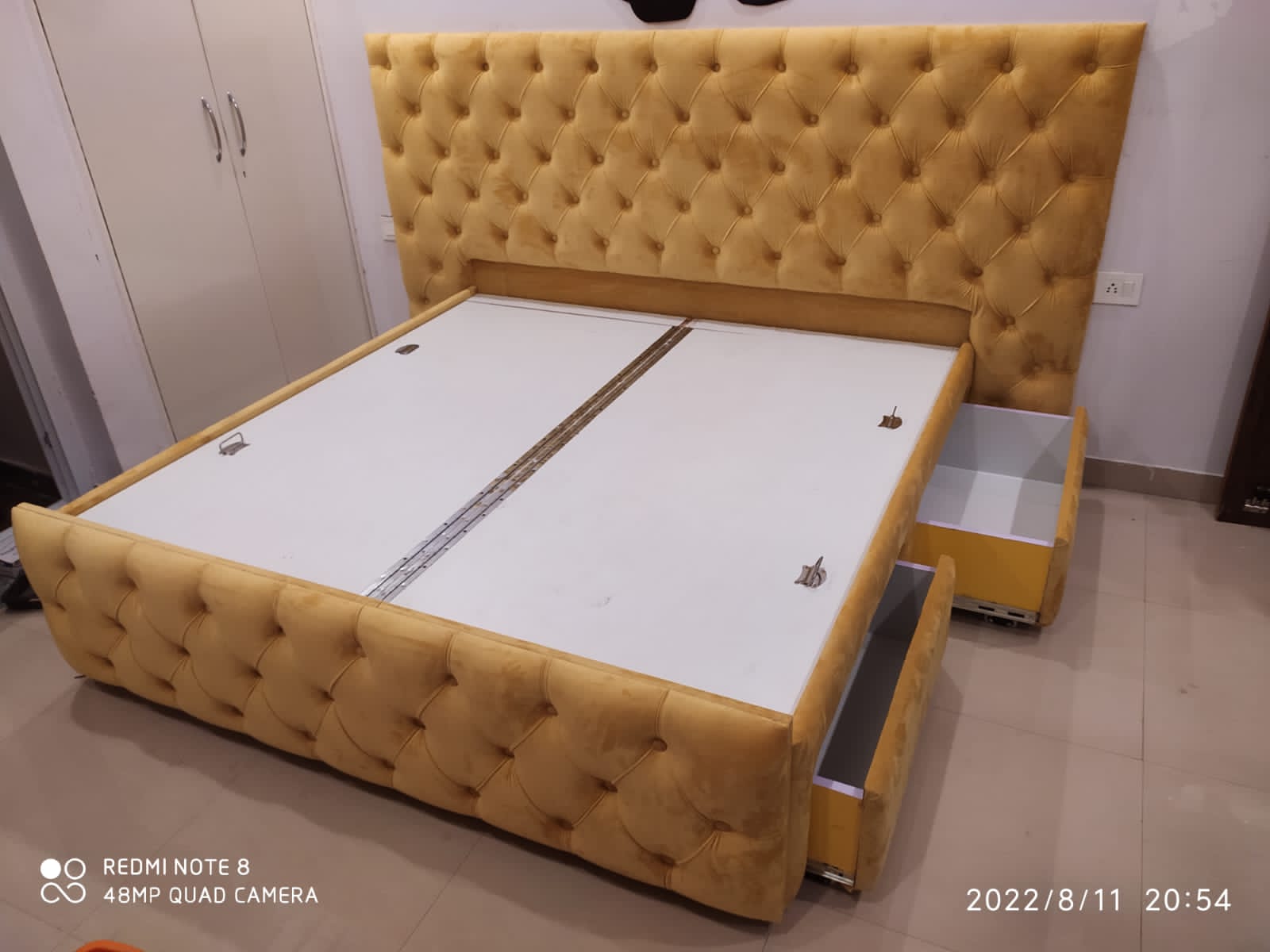 King size bed with two drawers