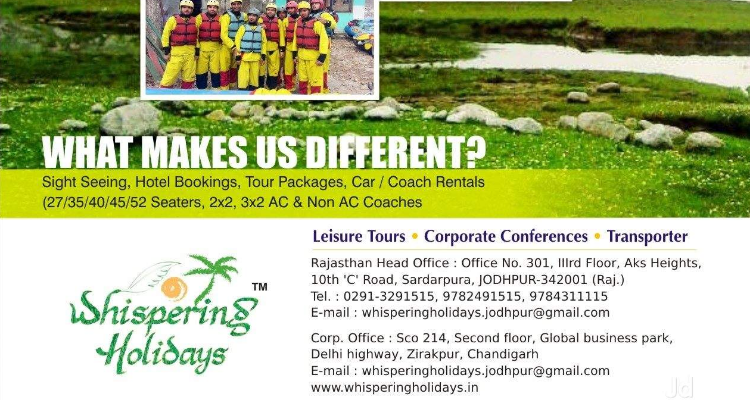 Whispering Holidays in Chandigarh