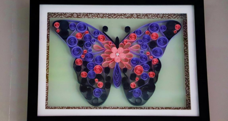 Anniversary gifts Abstract Butterfly art work from Aadhi Creation