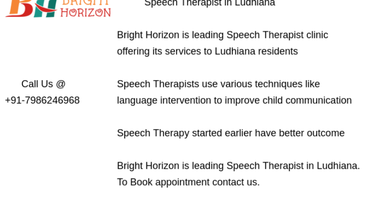 Bright Horizon- Speech Therapist in Ludhiana
