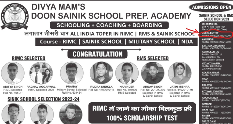 Doon Sainik School-Best Sainik School Coaching in Dehradun