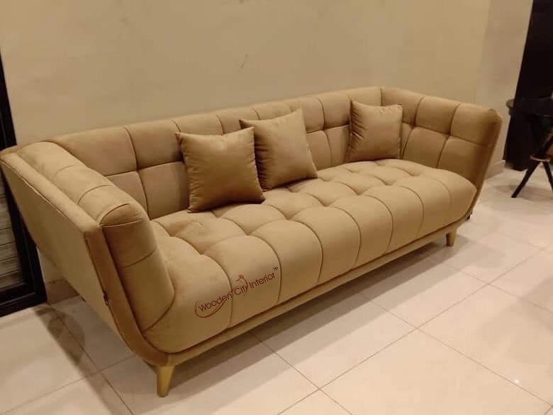 Three Seater Sofa with Square Design