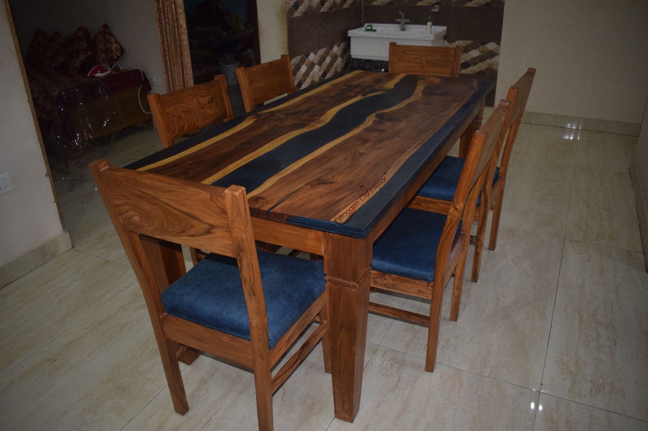 Dining Table Set in Epoxy