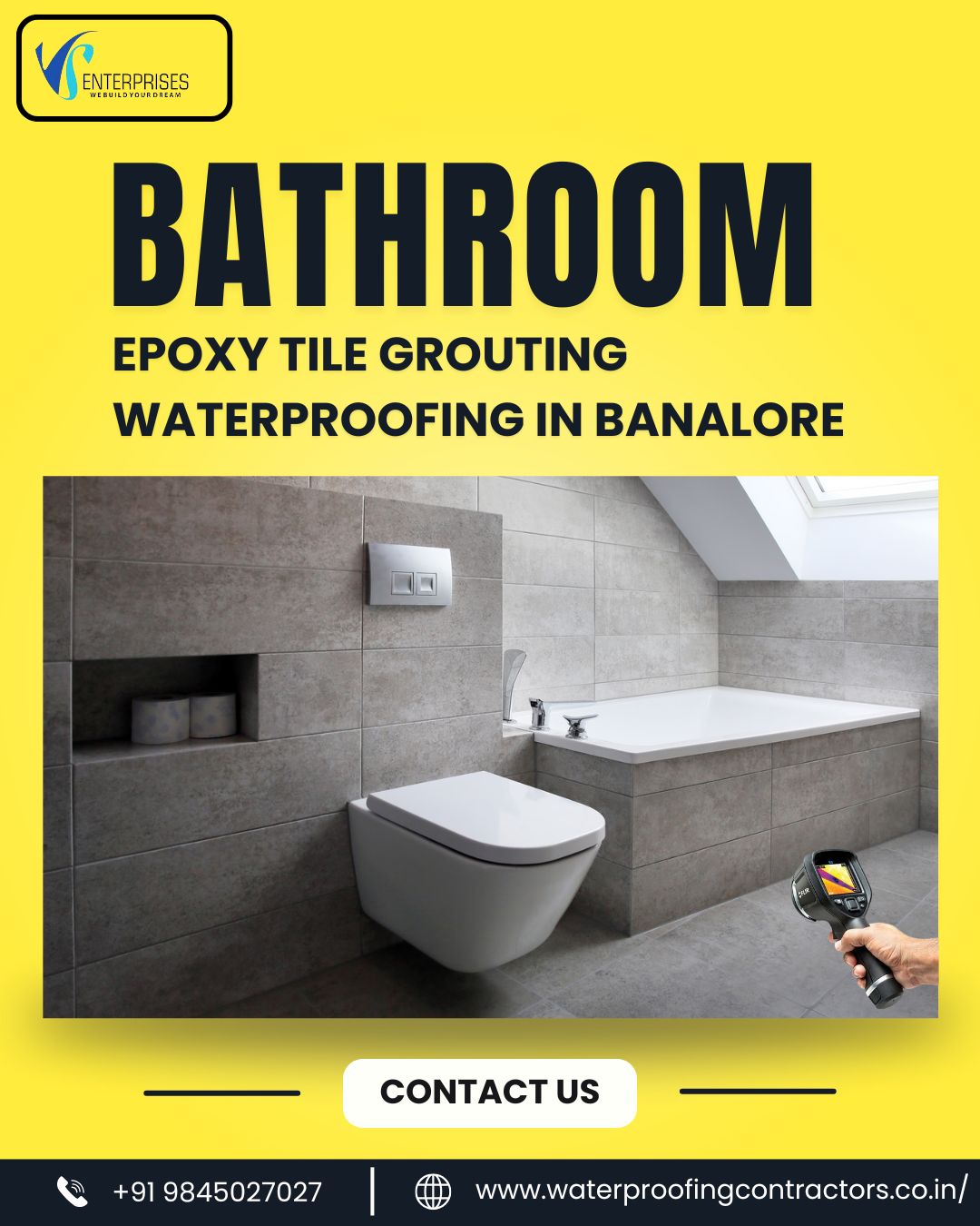 Bathroom Epoxyt Tile Grouting Waterproofing In Bangalore