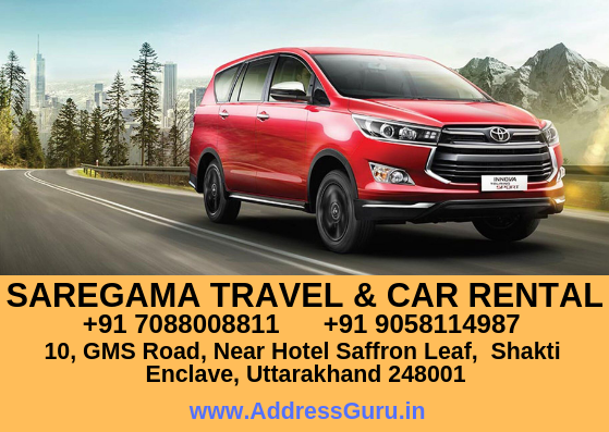 Saregama Travels Car Rental in Dehradun