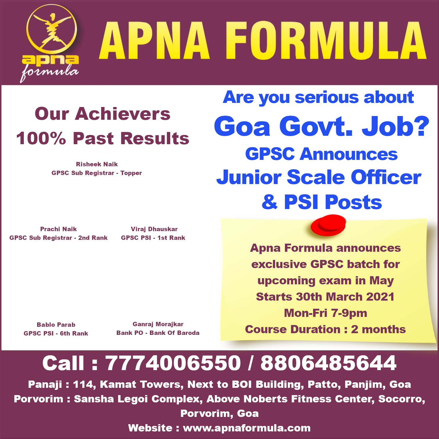 Apna Formula Coaching Classes