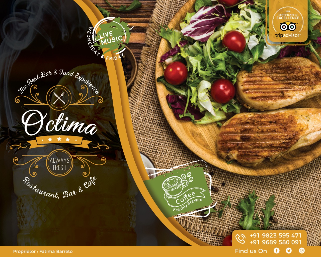 Octima restaurant, bar & cafe | Best Restaurant in Cavelossim | Best Cafe/Top 5 Bar in Cavelossim