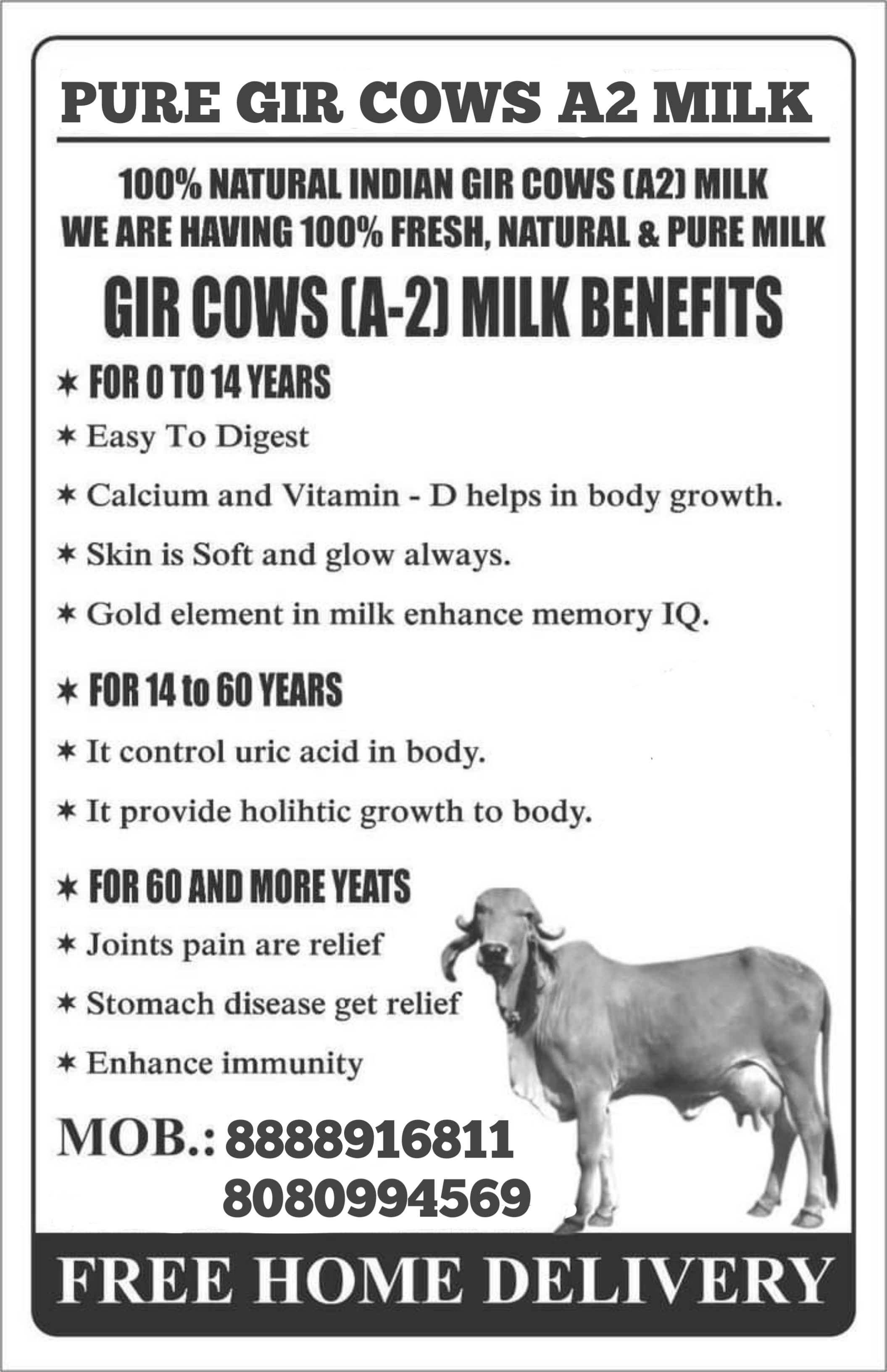 A2 Gir Cow Milk
