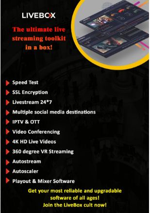 Make your own live streaming TV Station with Livebox