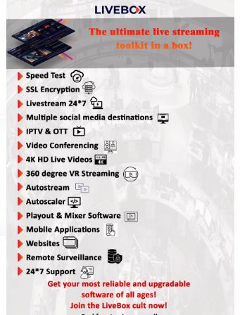 All in One streaming studio : Playout, Video conferencing & 24x7 channels