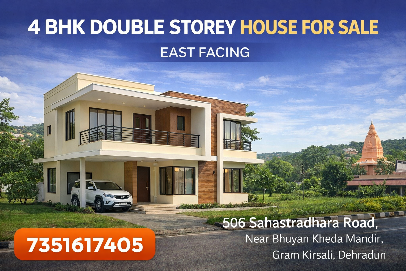 4 BHK Double Storey House for Sale | East Facing | Near Sahastradhara Road | 147 Sq Yard