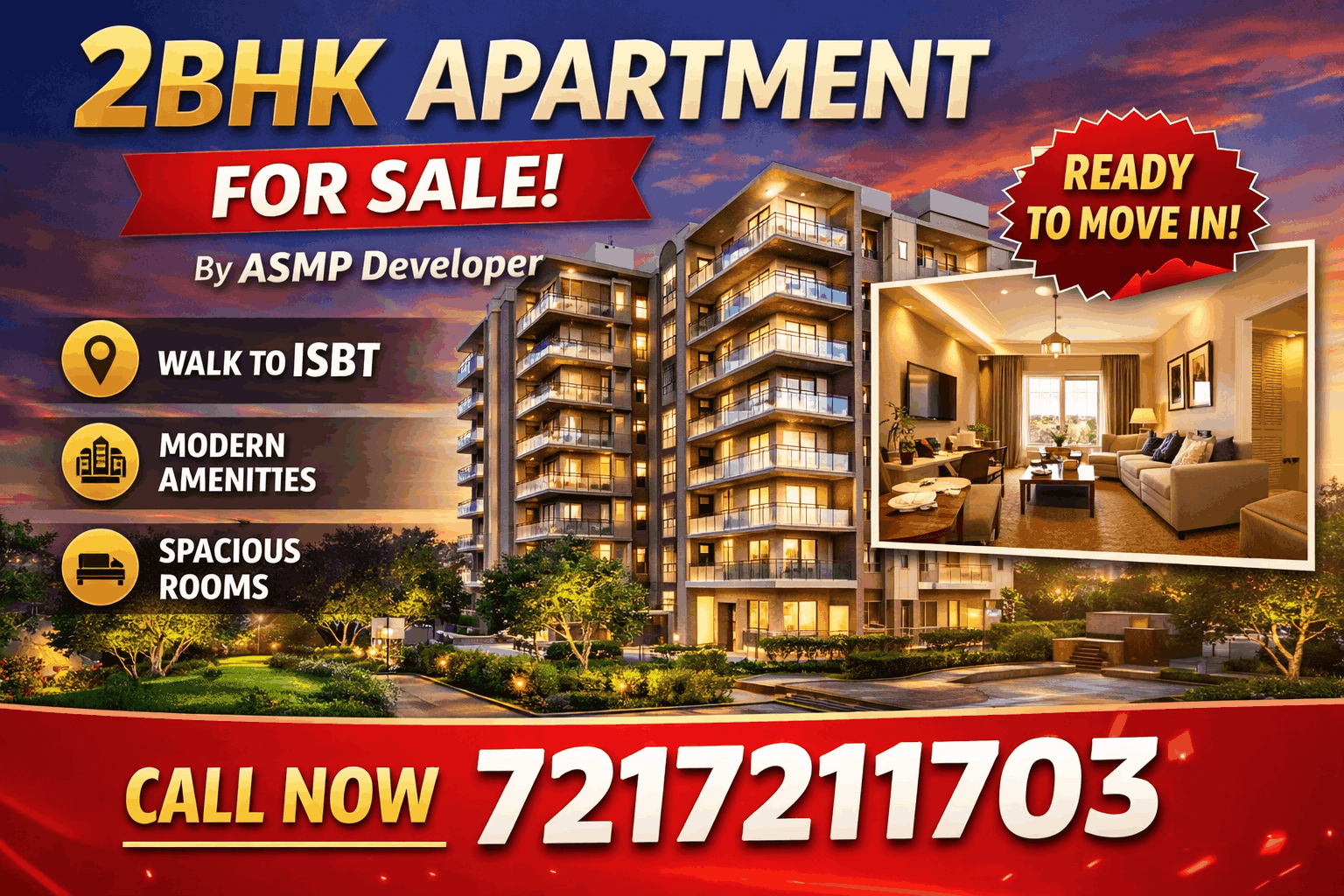 Apartments for Sale Near ISBT – Walkable Location