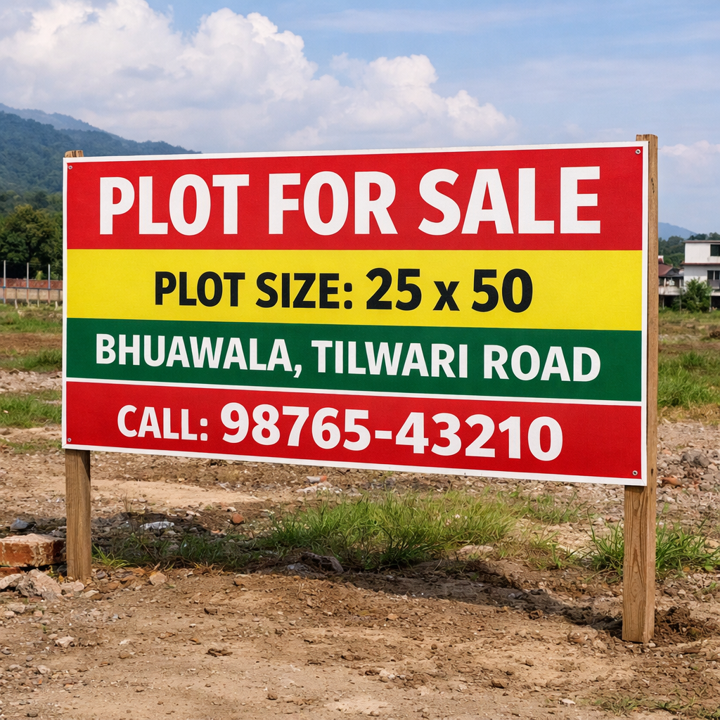 Prime Residential Plot for Sale on Bhuawala,Tilwari Road | Peaceful Location with Great Connectivity